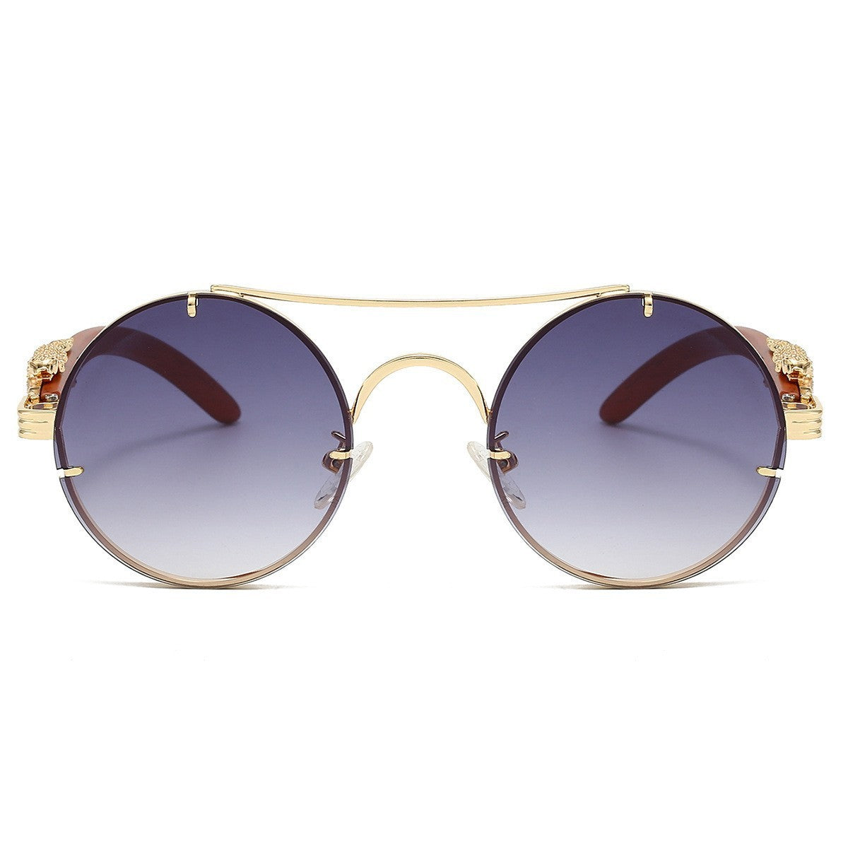 Retro Double Beam Leopard Sunglasses