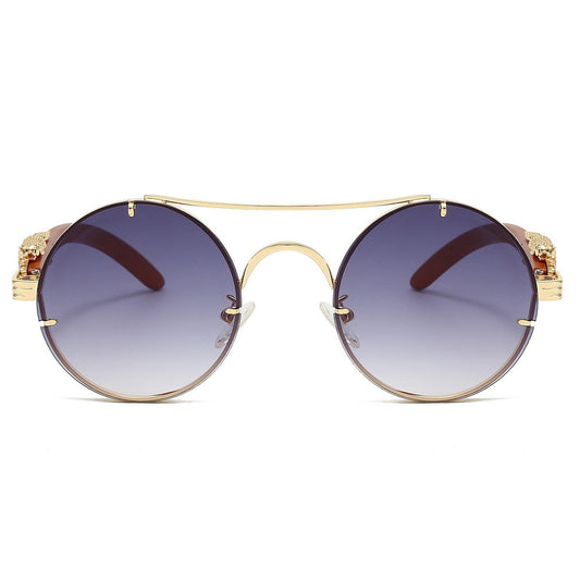 Retro Double Beam Leopard Sunglasses
